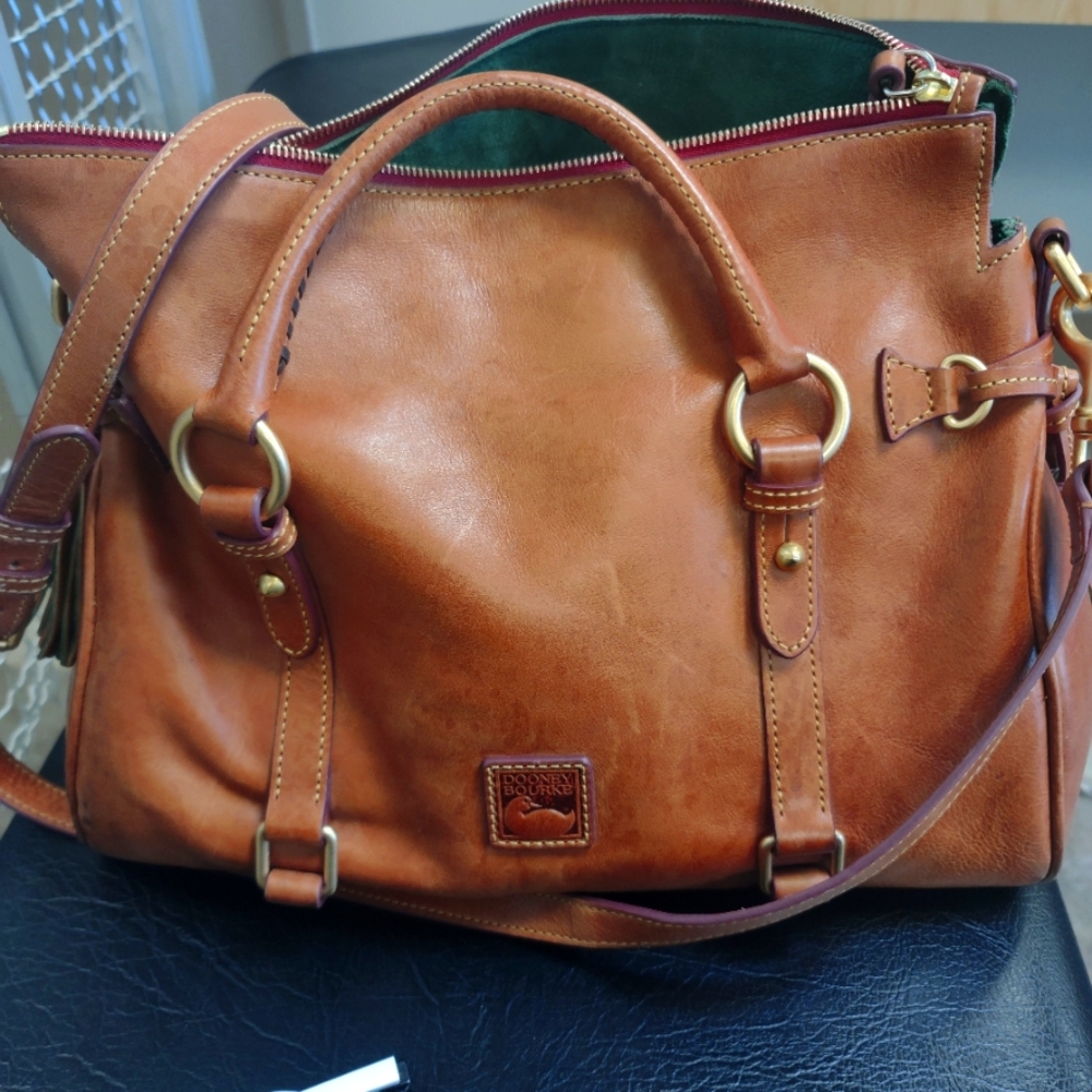 Dooney and Bourke Florentine Medium Satchel - Natural